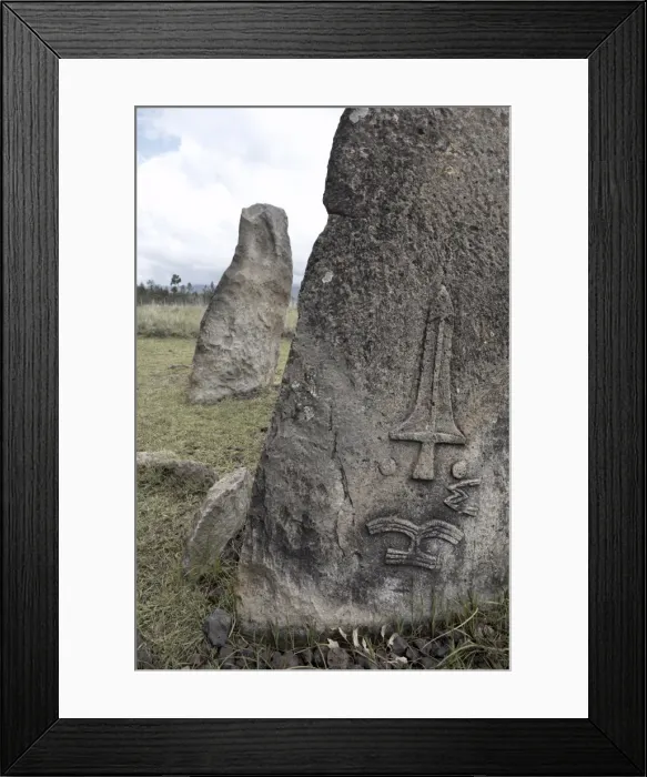Framed Print : The mysterious site of Tiya, containing around 36 ancient stelae, UNESCO World Heritage Site Framed Print : The mysterious site of Tiya, containing around 36 ancient stelae, UNESCO World Heritage Site