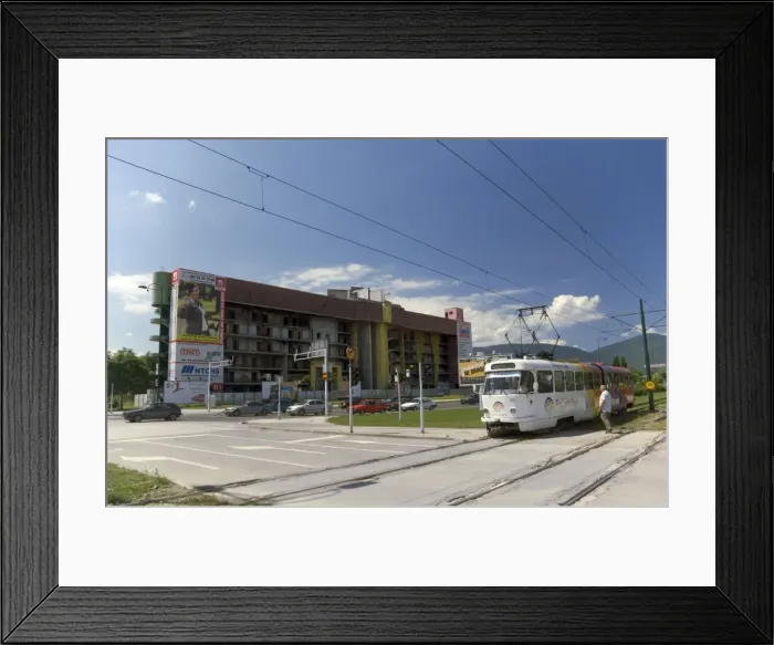 Framed Print : Tram and war damaged buildings, Sarajevo, Bosnia, Bosnia-Herzegovina, Europe Framed Print : Tram and war damaged buildings, Sarajevo, Bosnia, Bosnia-Herzegovina, Europe
