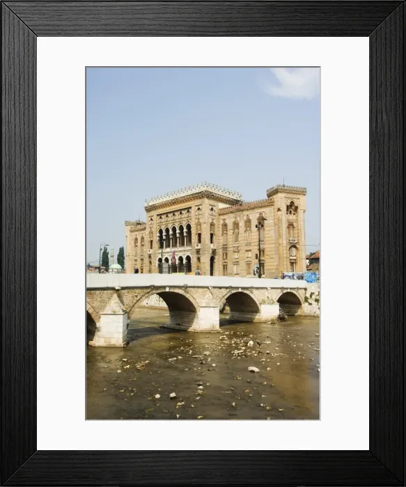 Framed Print : Miljacka River, Old Town Hall, The National and University Library Austro Hungarian Building Framed Print : Miljacka River, Old Town Hall, The National and University Library Austro Hungarian Building