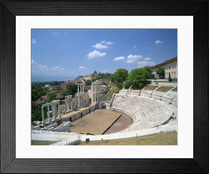 Framed Print : The Roman theatre in the town of Plovdiv in Bulgaria, Europe Framed Print : The Roman theatre in the town of Plovdiv in Bulgaria, Europe