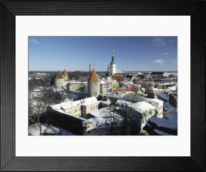 Framed Print : Elevated winter view from Toompea in the Old Town, Tallinn, UNESCO World Heritage Site Framed Print : Elevated winter view from Toompea in the Old Town, Tallinn, UNESCO World Heritage Site