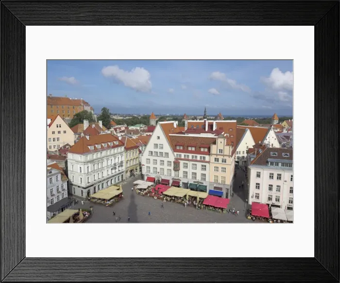 Framed Print : Old town square with cafe canopies, Old town, UNESCO World Heritage Site Framed Print : Old town square with cafe canopies, Old town, UNESCO World Heritage Site