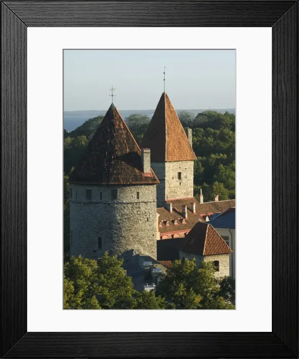 Framed Print : City wall towers, Old Town, UNESCO World Heritage Site, Tallinn, Estonia Framed Print : City wall towers, Old Town, UNESCO World Heritage Site, Tallinn, Estonia