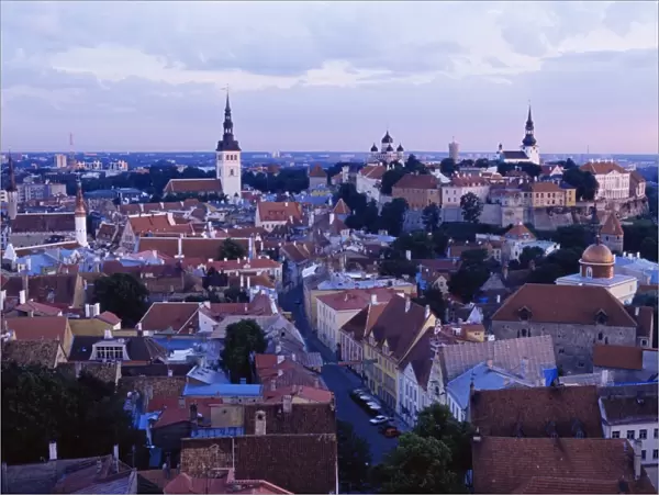 City skyline, Old Town, UNESCO World Heritage Site, Tallinn, Estonia, Baltic States