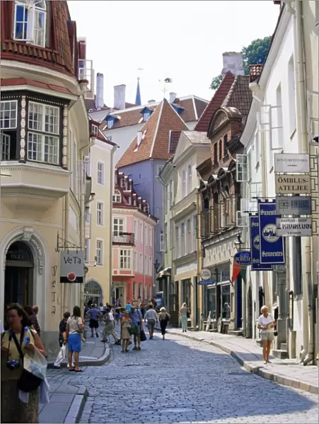 Pikk Street, Old Town, Tallinn, Estonia, Baltic States, Europe