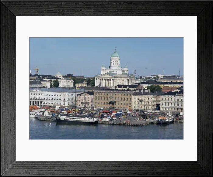 Framed Print : Harbour with Lutheran cathedral rising behind, Helsinki, Finland, Scandinavia, Europe Framed Print : Harbour with Lutheran cathedral rising behind, Helsinki, Finland, Scandinavia, Europe