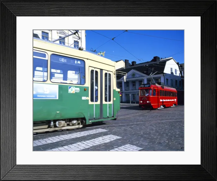Framed Print : Trams, Helsinki, Finland, Scandinavia, Europe Framed Print : Trams, Helsinki, Finland, Scandinavia, Europe
