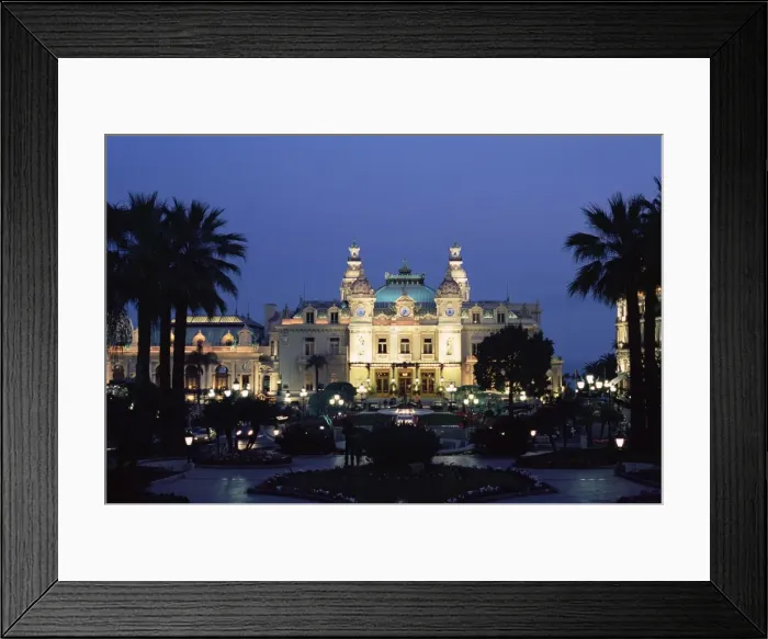Framed Print : The Casino by night, Monte Carlo, Monaco, Europe Framed Print : The Casino by night, Monte Carlo, Monaco, Europe