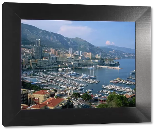 The harbour and skyline of Monte Carlo, Monaco, Mediterranean, Europe