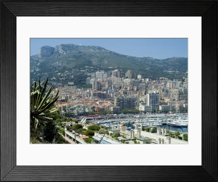 Framed Print : View from Condamine port over Monaco, Europe Framed Print : View from Condamine port over Monaco, Europe