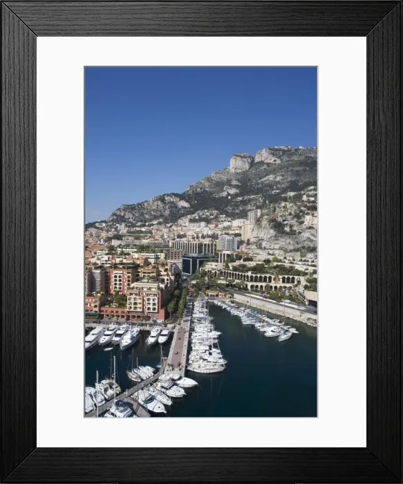 Framed Print : Port of Fontvieille, Monaco, Cote d Azur, Mediterranean, Europe Framed Print : Port of Fontvieille, Monaco, Cote d Azur, Mediterranean, Europe
