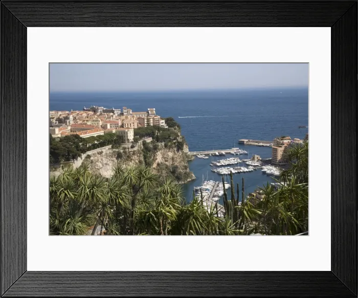 Framed Print : Monaco-Ville and the port of Fontvieille, Monaco, Cote d Azur, Mediterranean, Europe Framed Print : Monaco-Ville and the port of Fontvieille, Monaco, Cote d Azur, Mediterranean, Europe
