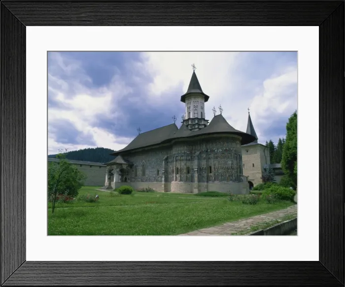Framed Print : Sucevita Monastery from the southeast, with wall paintings dating from around 1590 Framed Print : Sucevita Monastery from the southeast, with wall paintings dating from around 1590