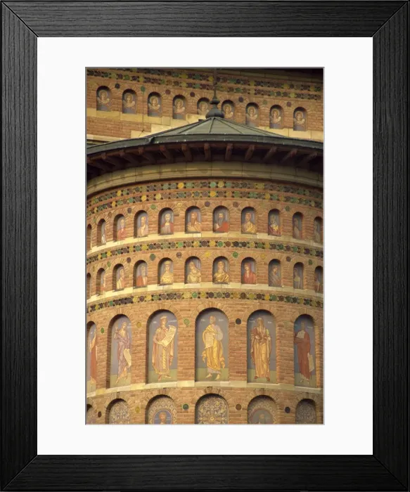 Framed Print : Painted alcoves and recently restored brickwork of Nicolae Domnesc at Iasi Framed Print : Painted alcoves and recently restored brickwork of Nicolae Domnesc at Iasi