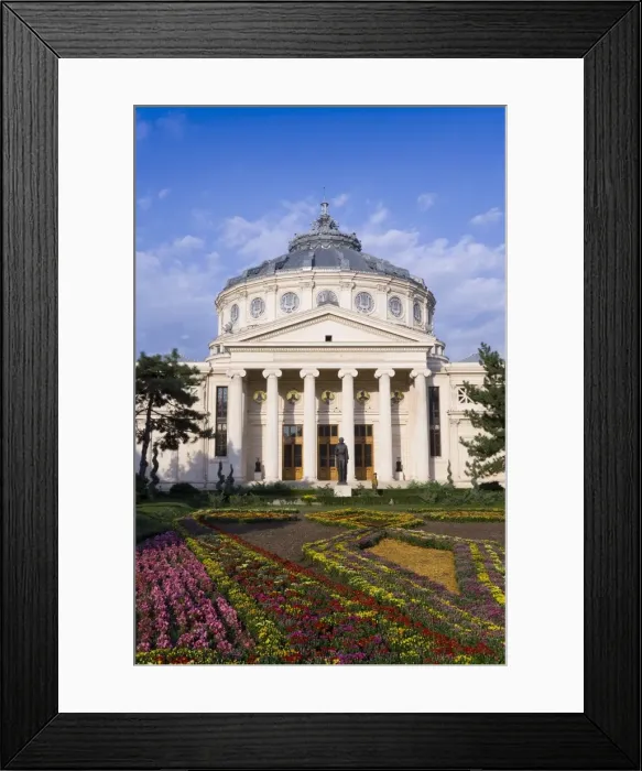 Framed Print : Piata George Enescu, Romanian Athenaeum Concert Hall, Bucharest, Romania, Europe