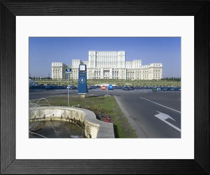 Framed Print : Palace of Parliament building, known as the House of the People (Casa Poporului) before 1989 Framed Print : Palace of Parliament building, known as the House of the People (Casa Poporului) before 1989