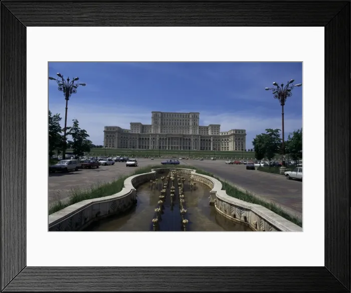 Framed Print : House of the People and Boulevard Unirii, Bucharest, Romania, Europe