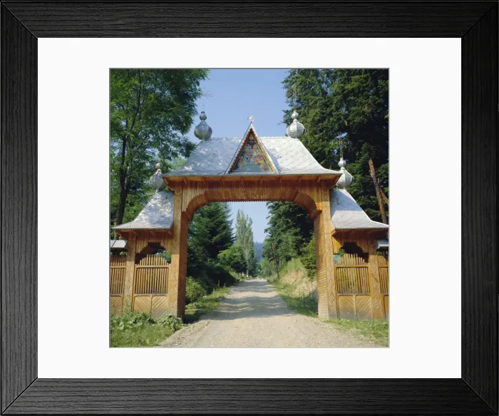 Framed Print : Typical Moldavian gateway, Horaita Monastery, Moldavia, Romania Framed Print : Typical Moldavian gateway, Horaita Monastery, Moldavia, Romania