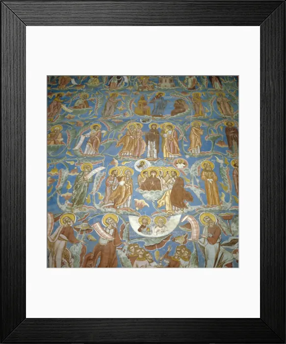 Framed Print : Fresco of Jesses Tree, Old and New Testament figures, Moldovita Monastery Church