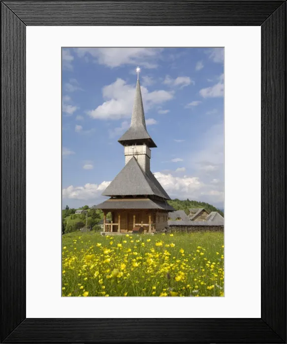 Framed Print : Wooden church, Fundata, Transylvania, Romania, Europe Framed Print : Wooden church, Fundata, Transylvania, Romania, Europe