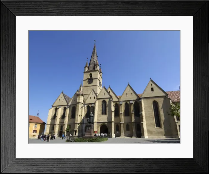 Framed Print : Evangelical Cathedral, Piata Huet, Sibiu, Transylvania, Romania, Europe