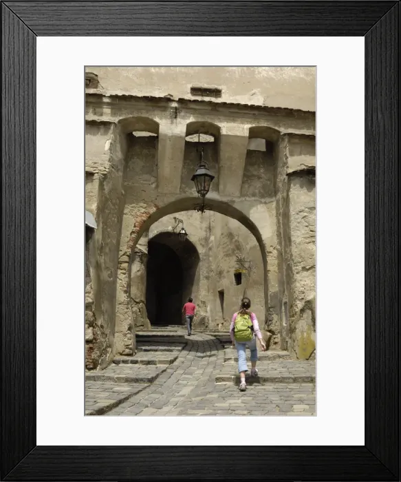 Framed Print : Gateway through the Clock Tower, Sighisoara, Transylvania, Romania, Europe Framed Print : Gateway through the Clock Tower, Sighisoara, Transylvania, Romania, Europe