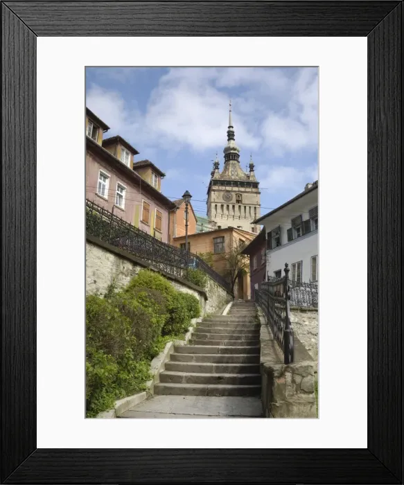 Framed Print : Clock Tower, Sighisoara, Transylvania, Romania, Europe Framed Print : Clock Tower, Sighisoara, Transylvania, Romania, Europe