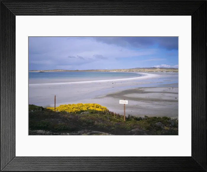 Framed Print : Mined beach from the Falkland war, near Stanley, Falkland Islands, South America Framed Print : Mined beach from the Falkland war, near Stanley, Falkland Islands, South America