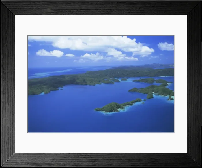 Framed Print : Aerial view of Bay of Islands, northwestern Vanua Balavu, northern Lau group Framed Print : Aerial view of Bay of Islands, northwestern Vanua Balavu, northern Lau group