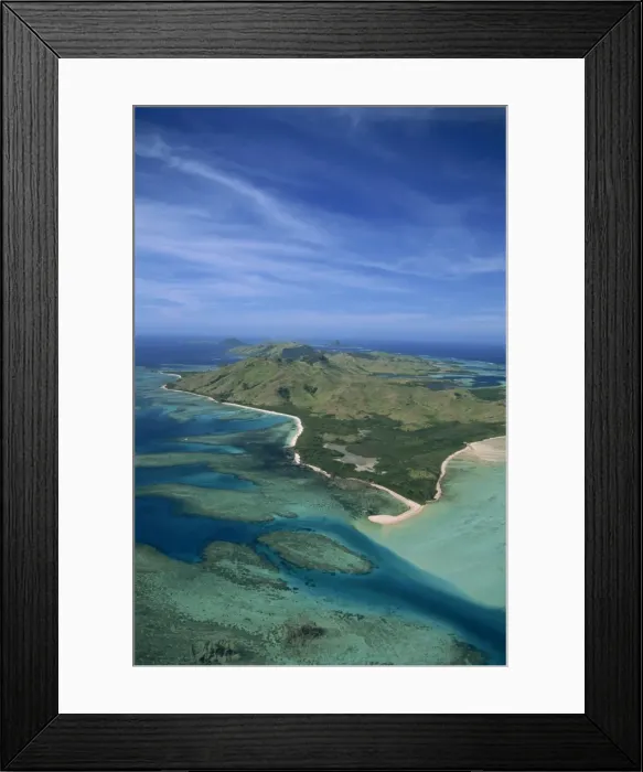Framed Print : Aerial view over Yasawa Island, Fiji, Pacific Islands, Pacific Framed Print : Aerial view over Yasawa Island, Fiji, Pacific Islands, Pacific