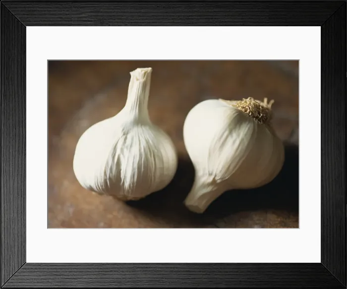 Framed Print : Close-up of two heads of garlic Framed Print : Close-up of two heads of garlic