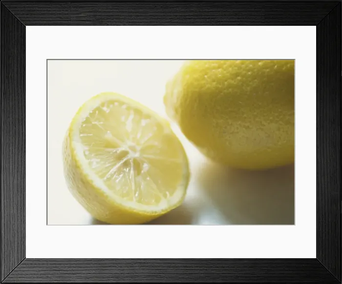 Framed Print : Still life of cut lemon Framed Print : Still life of cut lemon