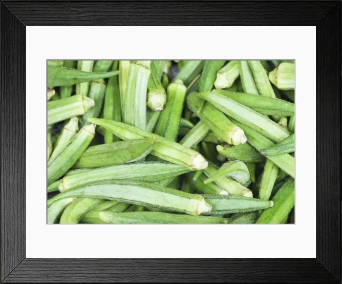 Framed Print : Okra on a market stall Framed Print : Okra on a market stall