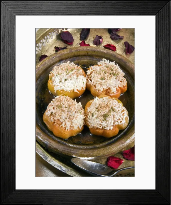 Framed Print : Arabic food, tomatoes with rice cooked in the oven, Middle East Framed Print : Arabic food, tomatoes with rice cooked in the oven, Middle East