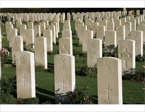 War Cemetery, 1939-1945, World War II, Bayeux, Basse Normandie (Normandy), France, Europe