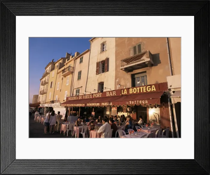 Framed Print : Restaurants around the harbour, St. Tropez, Var, Cote d Azur, Provence Framed Print : Restaurants around the harbour, St. Tropez, Var, Cote d Azur, Provence