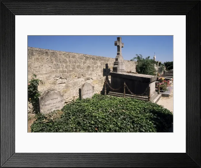 Framed Print : Vincent Van Gogh and brother Theo buried together, Auvers sur Oise, France, Europe Framed Print : Vincent Van Gogh and brother Theo buried together, Auvers sur Oise, France, Europe