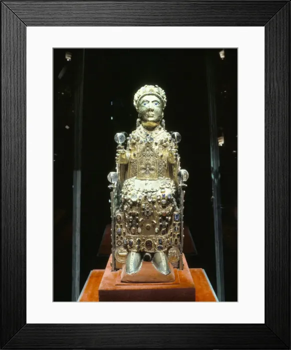 Framed Print : Reliquary statue of Ste. Foy, dating from 7th to 9th centuries and renovated in the 10th century Framed Print : Reliquary statue of Ste. Foy, dating from 7th to 9th centuries and renovated in the 10th century