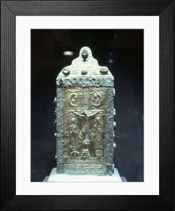 Framed Print : Reliquary of Pope Pascale II, made from silver, dating from 1100 AD, Treasury of Ste Framed Print : Reliquary of Pope Pascale II, made from silver, dating from 1100 AD, Treasury of Ste