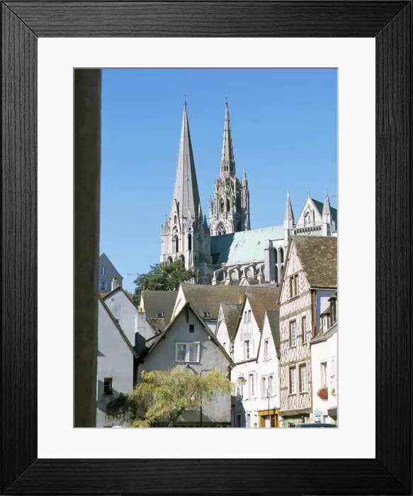 Framed Print : Spires of Notre Dame Cathedral, UNESCO World Heritage Site, and old town Framed Print : Spires of Notre Dame Cathedral, UNESCO World Heritage Site, and old town