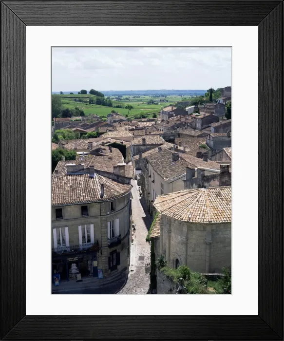 Framed Print : View of the town, St. Emilion, Gironde, Aquitaine, France, Europe Framed Print : View of the town, St. Emilion, Gironde, Aquitaine, France, Europe