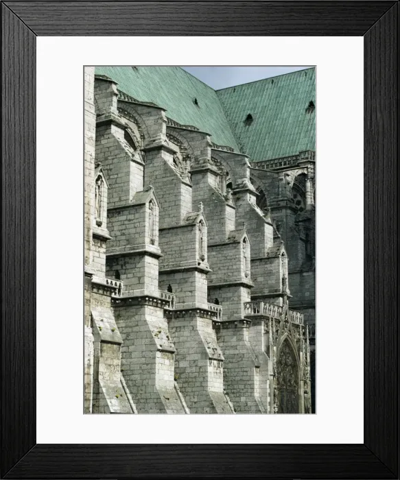 Framed Print : Close-up of buttresses on the south front of the cathedral, dating from between 1194 Framed Print : Close-up of buttresses on the south front of the cathedral, dating from between 1194