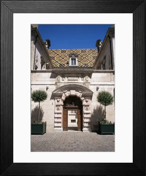 Framed Print : Hotel de Vogue, with traditional roof tiles, Dijon, Burgundy, France, Europe Framed Print : Hotel de Vogue, with traditional roof tiles, Dijon, Burgundy, France, Europe