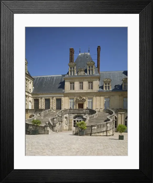 Framed Print : Steps up to the Palace at Fontainebleau, UNESCO World Heritage Site, Seine-et-Marne Framed Print : Steps up to the Palace at Fontainebleau, UNESCO World Heritage Site, Seine-et-Marne