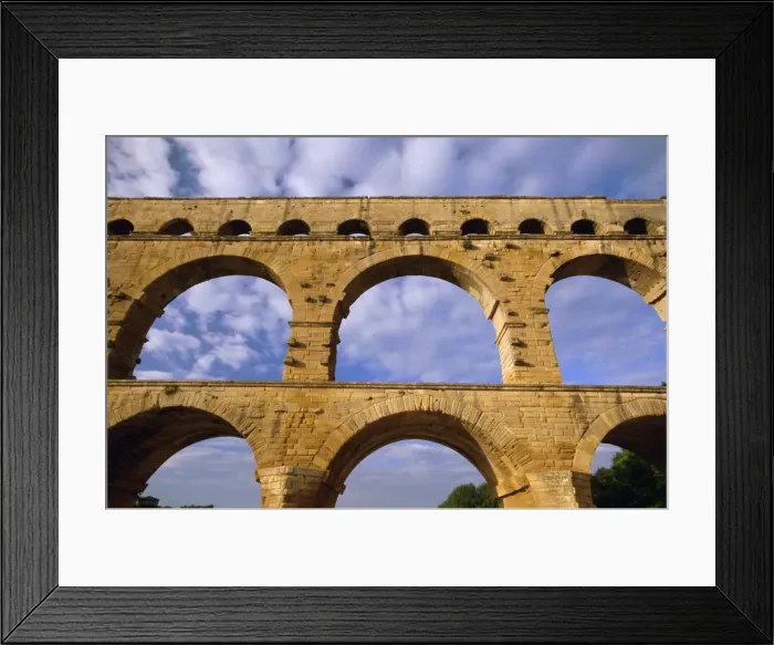 Framed Print : Roman aqueduct, Pont du Gard, UNESCO World Heritage Site, near Avignon Framed Print : Roman aqueduct, Pont du Gard, UNESCO World Heritage Site, near Avignon