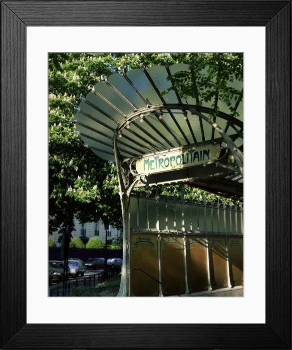 Framed Print : Metropolitain station entrance, Paris, France, Europe Framed Print : Metropolitain station entrance, Paris, France, Europe