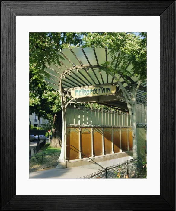 Framed Print : Metropolitain (Metro) station entrance, Paris, France, Europe Framed Print : Metropolitain (Metro) station entrance, Paris, France, Europe