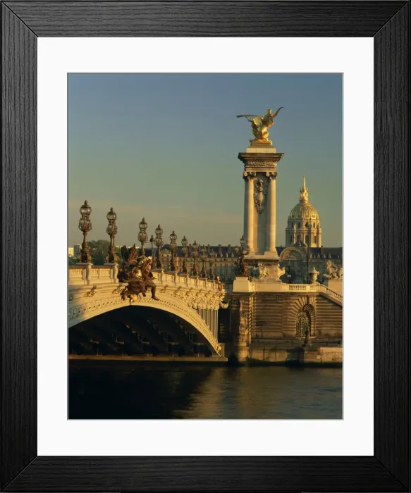 Framed Print : The Pont Alexandre III before the Grand Palais and the Petit Palais, Paris Framed Print : The Pont Alexandre III before the Grand Palais and the Petit Palais, Paris