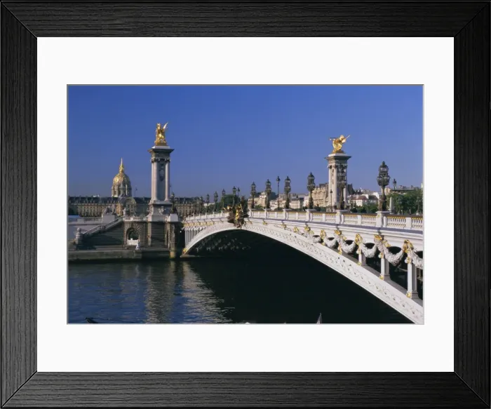 Framed Print : Alexander III bridge over the Seine River, Paris, France, Europe Framed Print : Alexander III bridge over the Seine River, Paris, France, Europe