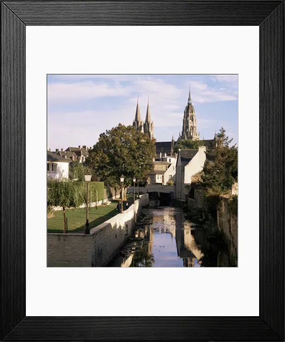 Framed Print : Riverside walk, Bayeux, Basse Normandie (Normandy), France, Europe Framed Print : Riverside walk, Bayeux, Basse Normandie (Normandy), France, Europe
